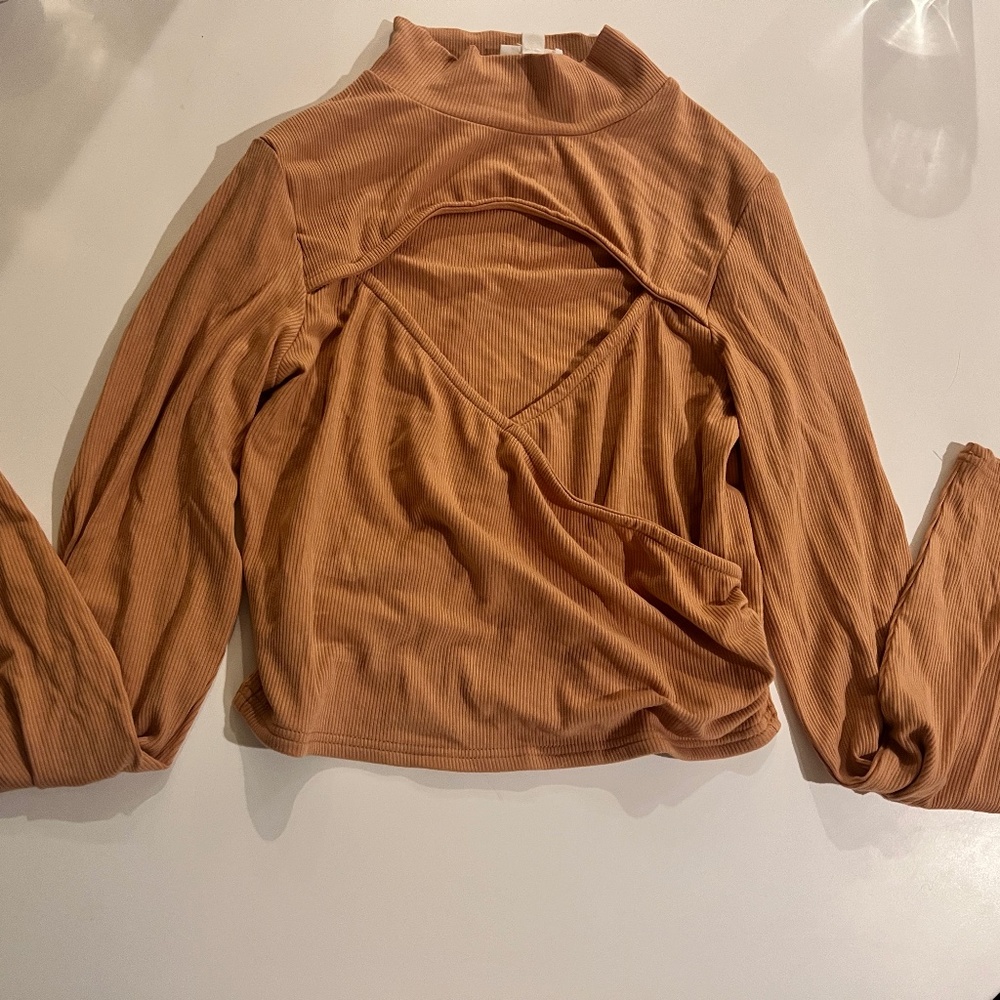 NWOT Lane 201 Salmon/Orange colored long-sleeve top